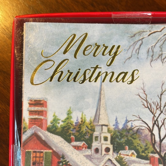 NEVER OPENED BOXED CARDS - 15 CARDS/RED ENVELOPES WITH GOLD FOIL LINING - 5"X7" - Picture 7 of 7